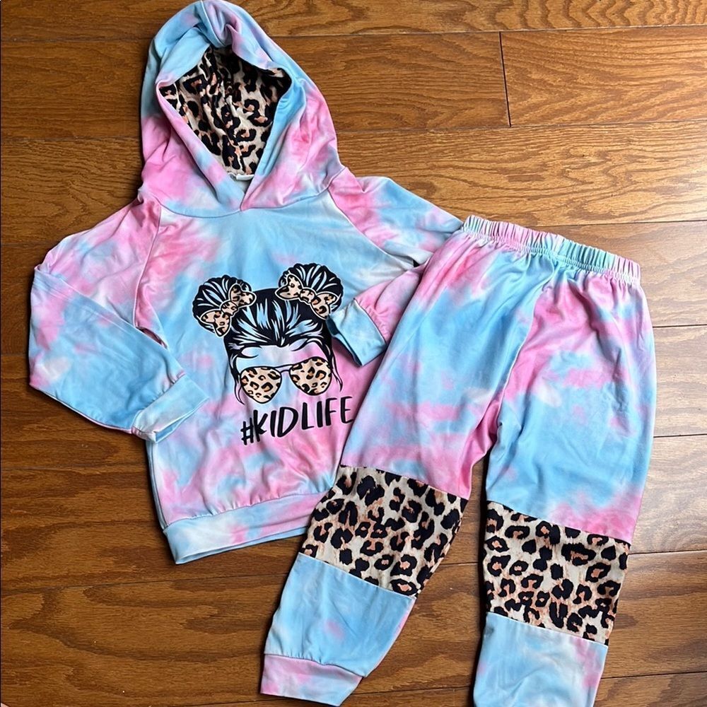 Kids Tie-Dye Hoodie and Pants Set